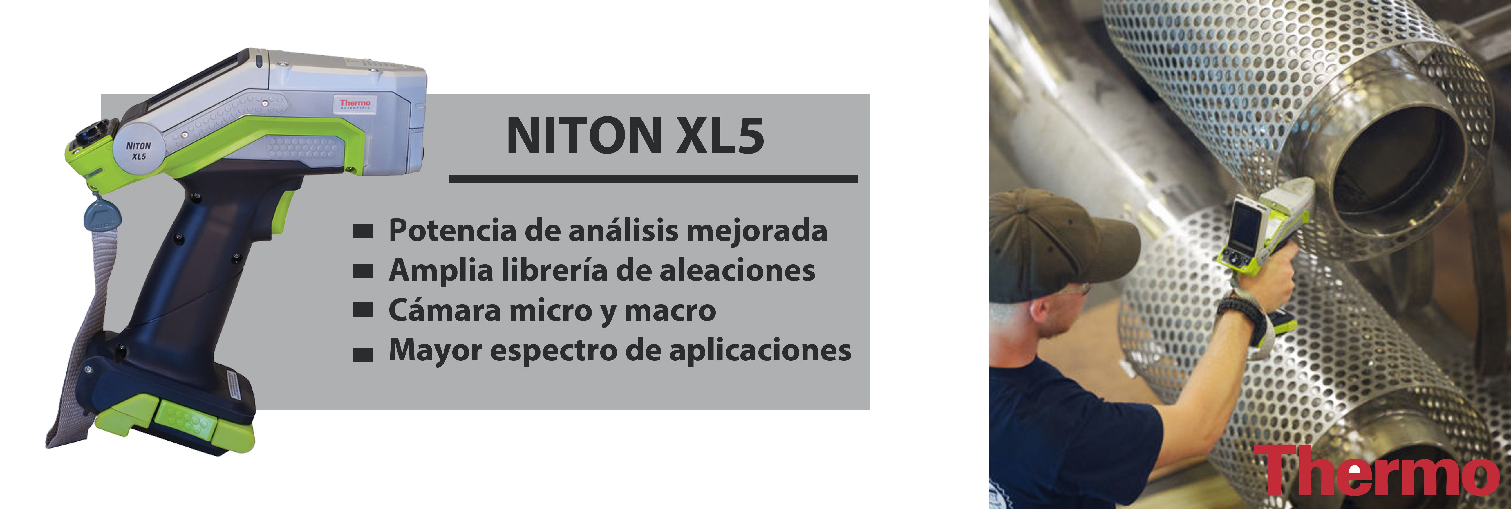Niton XL5: Instrumento portátil para análisis rápidos de metales, aleaciones y minerales